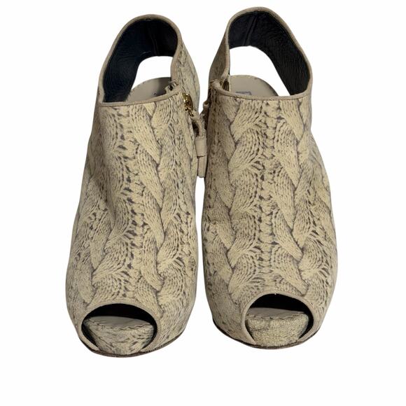 Pollini Platform Block Heel Booties Women US 6.5 7 - Picture 6 of 8